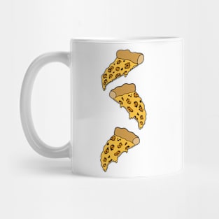 leopard print pizza grid Mug